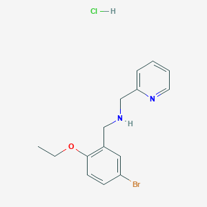 molecular formula C15H18BrClN2O B4834187 N-[(5-bromo-2-ethoxyphenyl)methyl]-1-pyridin-2-ylmethanamine;hydrochloride 