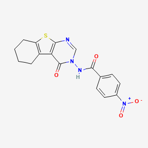 molecular formula C17H14N4O4S B4834208 4-NITRO-N-[4-OXO-5,6,7,8-TETRAHYDRO[1]BENZOTHIENO[2,3-D]PYRIMIDIN-3(4H)-YL]BENZAMIDE CAS No. 828298-40-4