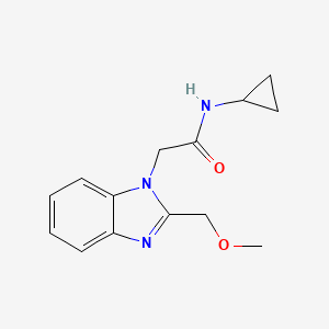 molecular formula C14H17N3O2 B4834244 N-CYCLOPROPYL-2-[2-(METHOXYMETHYL)-1H-1,3-BENZODIAZOL-1-YL]ACETAMIDE 