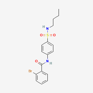molecular formula C17H19BrN2O3S B4834286 2-bromo-N-[4-(butylsulfamoyl)phenyl]benzamide 