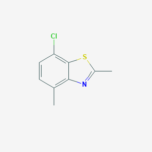 molecular formula C9H8ClNS B048343 7-Chloro-2,4-dimethyl-1,3-benzothiazole CAS No. 113571-09-8