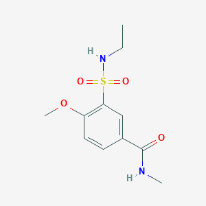 molecular formula C11H16N2O4S B4834728 3-(ethylsulfamoyl)-4-methoxy-N-methylbenzamide 