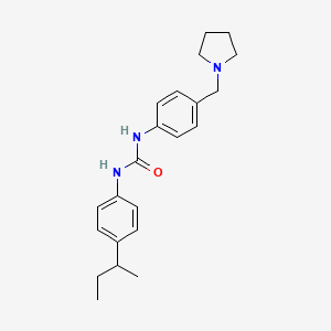 molecular formula C22H29N3O B4834888 N-[4-(SEC-BUTYL)PHENYL]-N'-[4-(1-PYRROLIDINYLMETHYL)PHENYL]UREA 