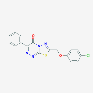 B483502 7-[(4-chlorophenoxy)methyl]-3-phenyl-4H-[1,3,4]thiadiazolo[2,3-c][1,2,4]triazin-4-one CAS No. 233767-36-7