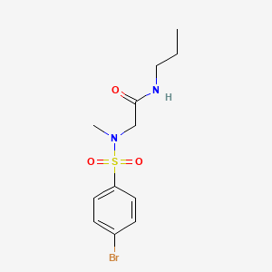 molecular formula C12H17BrN2O3S B4835193 N~2~-[(4-bromophenyl)sulfonyl]-N~2~-methyl-N-propylglycinamide 