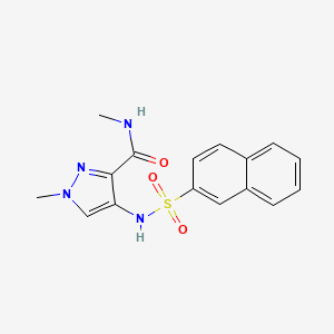 molecular formula C16H16N4O3S B4835200 N~3~,1-DIMETHYL-4-[(2-NAPHTHYLSULFONYL)AMINO]-1H-PYRAZOLE-3-CARBOXAMIDE 