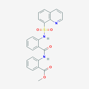 molecular formula C24H19N3O5S B4835366 Methyl 2-[[2-(quinolin-8-ylsulfonylamino)benzoyl]amino]benzoate 