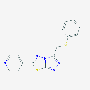 3-[(Phenylthio)methyl]-6-pyridin-4-yl[1,2,4]triazolo[3,4-b][1,3,4]thiadiazole