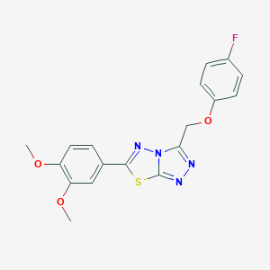 6-(3,4-Dimethoxyphenyl)-3-[(4-fluorophenoxy)methyl][1,2,4]triazolo[3,4-b][1,3,4]thiadiazole