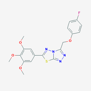 3-[(4-Fluorophenoxy)methyl]-6-(3,4,5-trimethoxyphenyl)[1,2,4]triazolo[3,4-b][1,3,4]thiadiazole