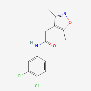 molecular formula C13H12Cl2N2O2 B4835803 N-(3,4-dichlorophenyl)-2-(3,5-dimethyl-1,2-oxazol-4-yl)acetamide 