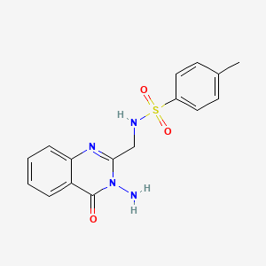 molecular formula C16H16N4O3S B4835848 N~1~-[(3-AMINO-4-OXO-3,4-DIHYDRO-2-QUINAZOLINYL)METHYL]-4-METHYL-1-BENZENESULFONAMIDE 