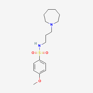 molecular formula C16H26N2O3S B4835854 N-[3-(azepan-1-yl)propyl]-4-methoxybenzenesulfonamide 