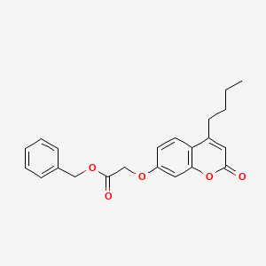 molecular formula C22H22O5 B4835961 BENZYL 2-[(4-BUTYL-2-OXO-2H-CHROMEN-7-YL)OXY]ACETATE 
