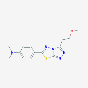 4-[3-(2-methoxyethyl)[1,2,4]triazolo[3,4-b][1,3,4]thiadiazol-6-yl]-N,N-dimethylaniline