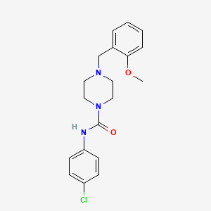 molecular formula C19H22ClN3O2 B4836078 N-(4-chlorophenyl)-4-[(2-methoxyphenyl)methyl]piperazine-1-carboxamide 