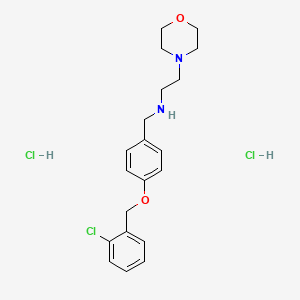 molecular formula C20H27Cl3N2O2 B4836083 N-[[4-[(2-chlorophenyl)methoxy]phenyl]methyl]-2-morpholin-4-ylethanamine;dihydrochloride 