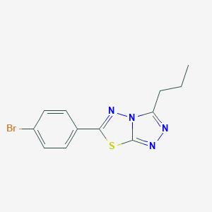molecular formula C12H11BrN4S B483621 6-(4-Bromophenyl)-3-propyl[1,2,4]triazolo[3,4-b][1,3,4]thiadiazole CAS No. 903853-94-1