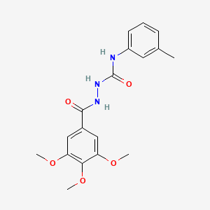 molecular formula C18H21N3O5 B4836250 N-(3-METHYLPHENYL)-2-(3,4,5-TRIMETHOXYBENZOYL)-1-HYDRAZINECARBOXAMIDE 