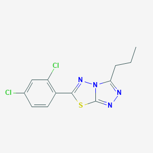 B483626 6-(2,4-Dichlorophenyl)-3-propyl[1,2,4]triazolo[3,4-b][1,3,4]thiadiazole CAS No. 903858-57-1