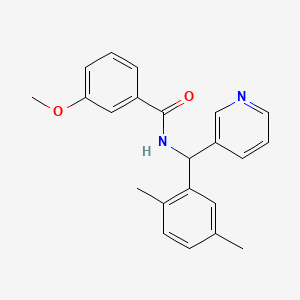 molecular formula C22H22N2O2 B4836365 N-[(2,5-dimethylphenyl)(pyridin-3-yl)methyl]-3-methoxybenzamide 
