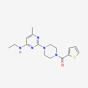 molecular formula C16H21N5OS B4836371 N-Ethyl-6-methyl-2-[4-(thiophene-2-carbonyl)piperazin-1-YL]pyrimidin-4-amine 