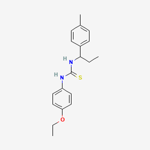 molecular formula C19H24N2OS B4836395 N-(4-ethoxyphenyl)-N'-[1-(4-methylphenyl)propyl]thiourea 