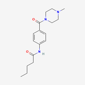 molecular formula C17H25N3O2 B4836448 N-[4-(4-methylpiperazine-1-carbonyl)phenyl]pentanamide 
