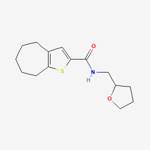 molecular formula C15H21NO2S B4836637 N-[(OXOLAN-2-YL)METHYL]-4H5H6H7H8H-CYCLOHEPTA[B]THIOPHENE-2-CARBOXAMIDE 