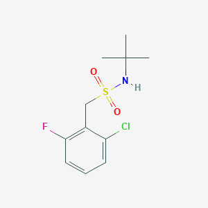 molecular formula C11H15ClFNO2S B4836741 N-tert-butyl-1-(2-chloro-6-fluorophenyl)methanesulfonamide 