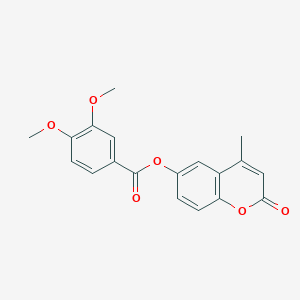 molecular formula C19H16O6 B483700 4-methyl-2-oxo-2H-chromen-6-yl 3,4-dimethoxybenzoate CAS No. 354130-77-1
