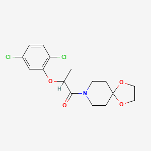 molecular formula C16H19Cl2NO4 B4837050 2-(2,5-Dichlorophenoxy)-1-(1,4-dioxa-8-azaspiro[4.5]dec-8-yl)propan-1-one 