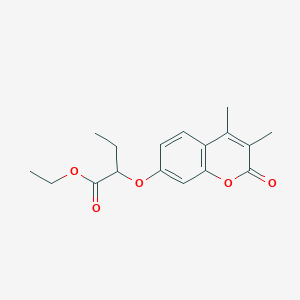 molecular formula C17H20O5 B483709 Ethyl 2-(3,4-dimethyl-2-oxochromen-7-yl)oxybutanoate CAS No. 370584-78-4