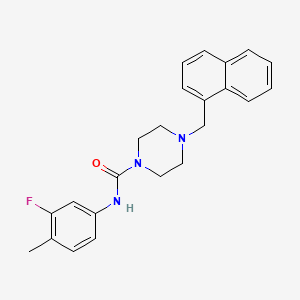 molecular formula C23H24FN3O B4837105 N-(3-FLUORO-4-METHYLPHENYL)-4-[(NAPHTHALEN-1-YL)METHYL]PIPERAZINE-1-CARBOXAMIDE 