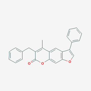 molecular formula C25H18O3 B483715 6-benzyl-5-methyl-3-phenyl-7H-furo[3,2-g]chromen-7-one CAS No. 354130-86-2
