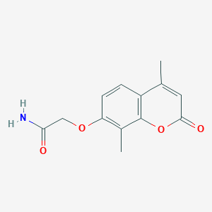 molecular formula C13H13NO4 B483716 2-[(4,8-dimethyl-2-oxo-2H-chromen-7-yl)oxy]acetamide CAS No. 499140-49-7