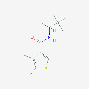 molecular formula C13H21NOS B4837193 N-(3,3-DIMETHYL-2-BUTANYL)-4,5-DIMETHYL-3-THIOPHENECARBOXAMIDE 