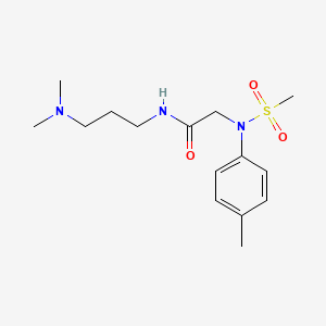 molecular formula C15H25N3O3S B4837664 N~1~-[3-(dimethylamino)propyl]-N~2~-(4-methylphenyl)-N~2~-(methylsulfonyl)glycinamide 