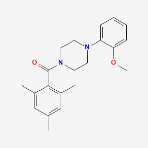 molecular formula C21H26N2O2 B4837732 MESITYL[4-(2-METHOXYPHENYL)PIPERAZINO]METHANONE 