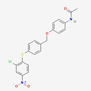 molecular formula C21H17ClN2O4S B4837799 N-[4-({4-[(2-chloro-4-nitrophenyl)thio]benzyl}oxy)phenyl]acetamide 