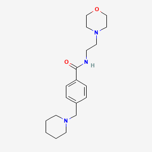 molecular formula C19H29N3O2 B4837829 N-[2-(MORPHOLIN-4-YL)ETHYL]-4-[(PIPERIDIN-1-YL)METHYL]BENZAMIDE 