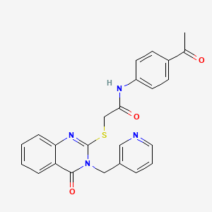 molecular formula C24H20N4O3S B4838088 N-(4-ACETYLPHENYL)-2-{[4-OXO-3-(3-PYRIDINYLMETHYL)-3,4-DIHYDRO-2-QUINAZOLINYL]SULFANYL}ACETAMIDE 