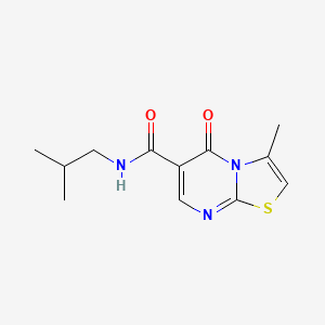 molecular formula C12H15N3O2S B4838209 N-isobutyl-3-methyl-5-oxo-5H-[1,3]thiazolo[3,2-a]pyrimidine-6-carboxamide 
