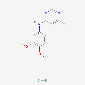molecular formula C13H16ClN3O2 B4838249 N-(3,4-dimethoxyphenyl)-6-methylpyrimidin-4-amine hydrochloride 