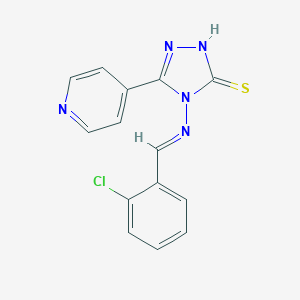 molecular formula C14H10ClN5S B483830 4-[(2-chlorobenzylidene)amino]-5-(4-pyridinyl)-2,4-dihydro-3H-1,2,4-triazole-3-thione CAS No. 354131-52-5