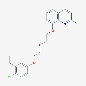 molecular formula C22H24ClNO3 B4838318 8-[2-[2-(4-Chloro-3-ethylphenoxy)ethoxy]ethoxy]-2-methylquinoline 