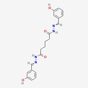 molecular formula C20H22N4O4 B4838340 N,N'-bis[(3-hydroxyphenyl)methylideneamino]hexanediamide 