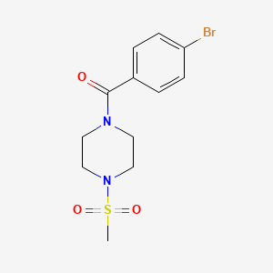 molecular formula C12H15BrN2O3S B4838346 (4-Bromophenyl)(4-(methylsulfonyl)piperazin-1-yl)methanone 