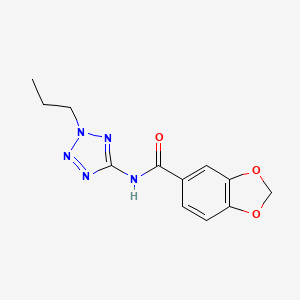 molecular formula C12H13N5O3 B4838406 N-(2-propyltetrazol-5-yl)-1,3-benzodioxole-5-carboxamide 