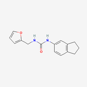 molecular formula C15H16N2O2 B4838608 N-(2,3-dihydro-1H-inden-5-yl)-N'-(2-furylmethyl)urea 